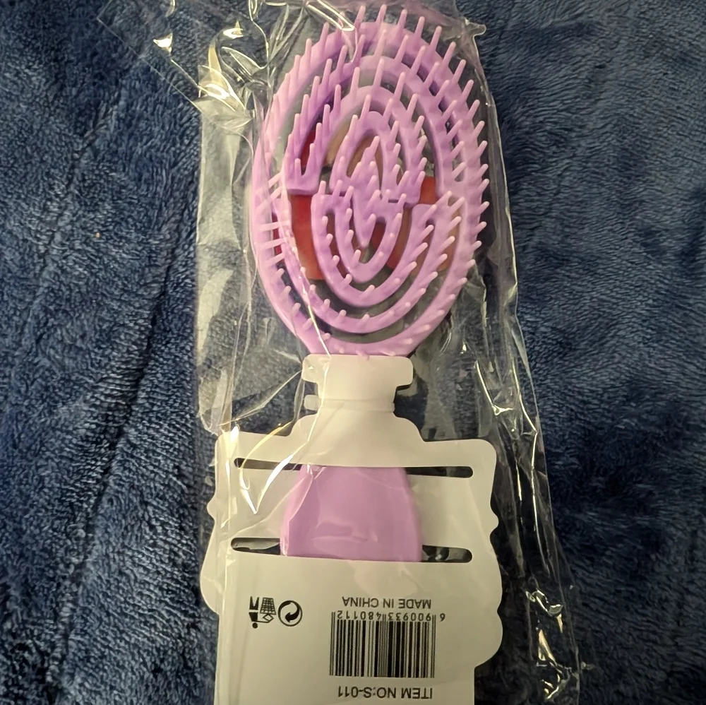 Kids Purple Hair Comb with Cherry Design